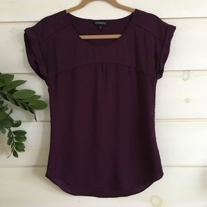 EXPRESS deep purple blouse tee